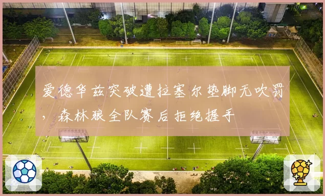 爱德华兹突破遭拉塞尔垫脚无吹罚，森林狼全队赛后拒绝握手